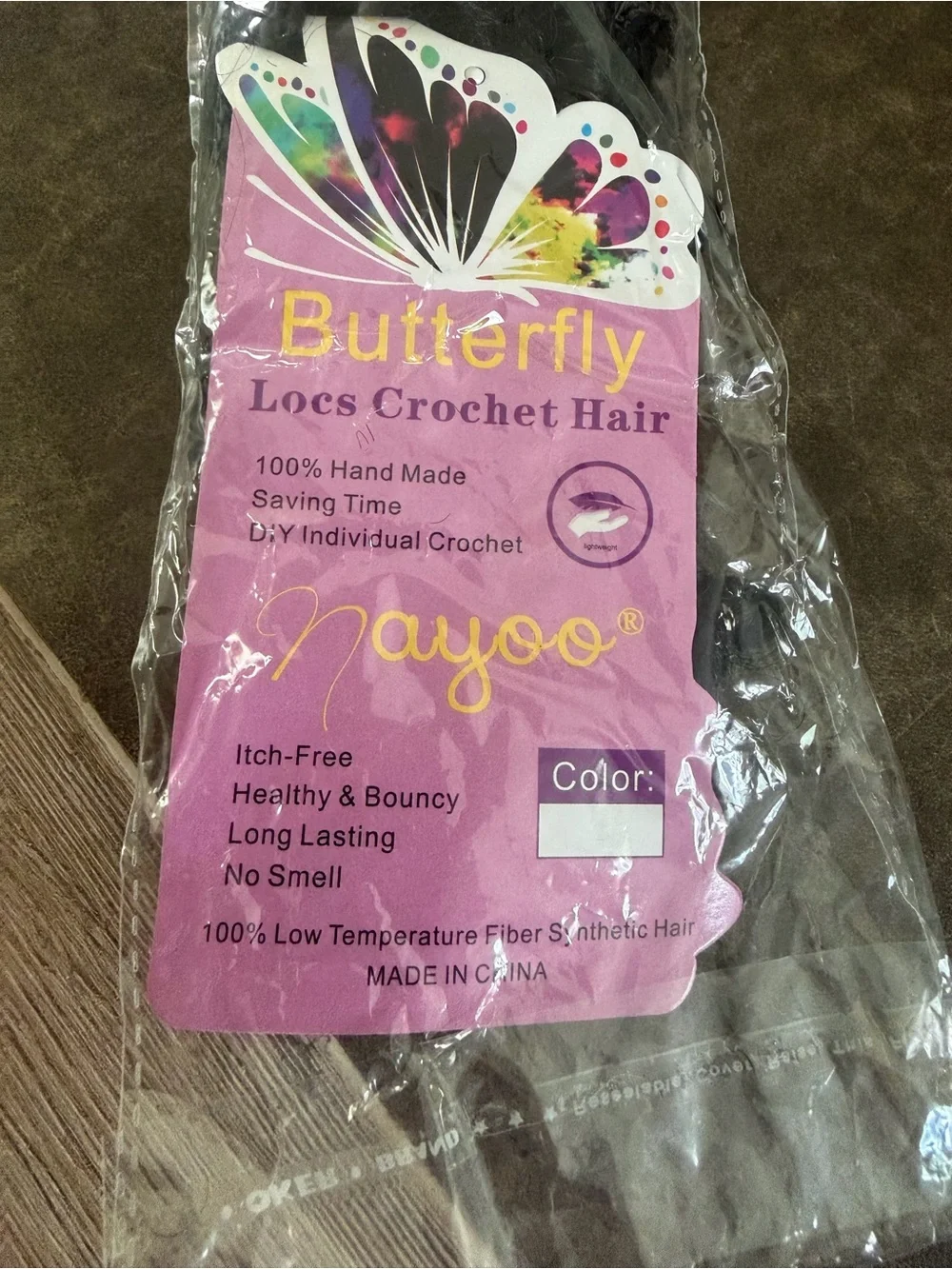 Butterfly Black  Locs Crochet Hair Extensions - 6 Pack